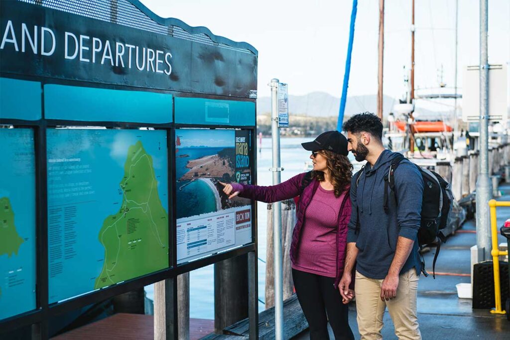 Maria Island interpretation board